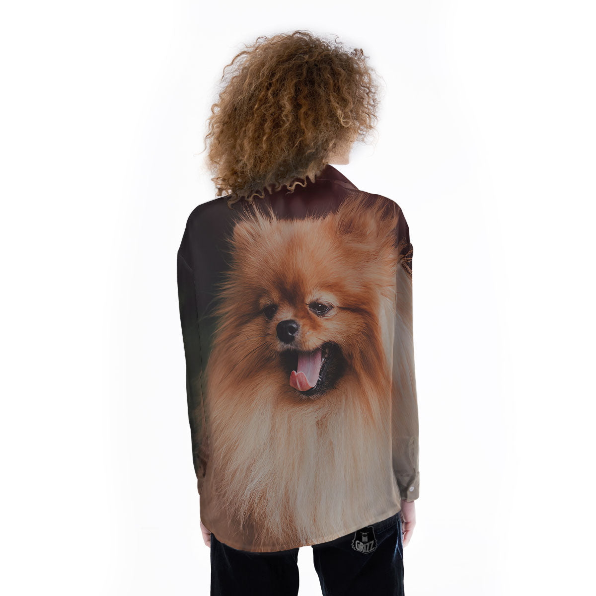 Portrait Vintage Pomeranian Women's Long Sleeve Shirts-grizzshop