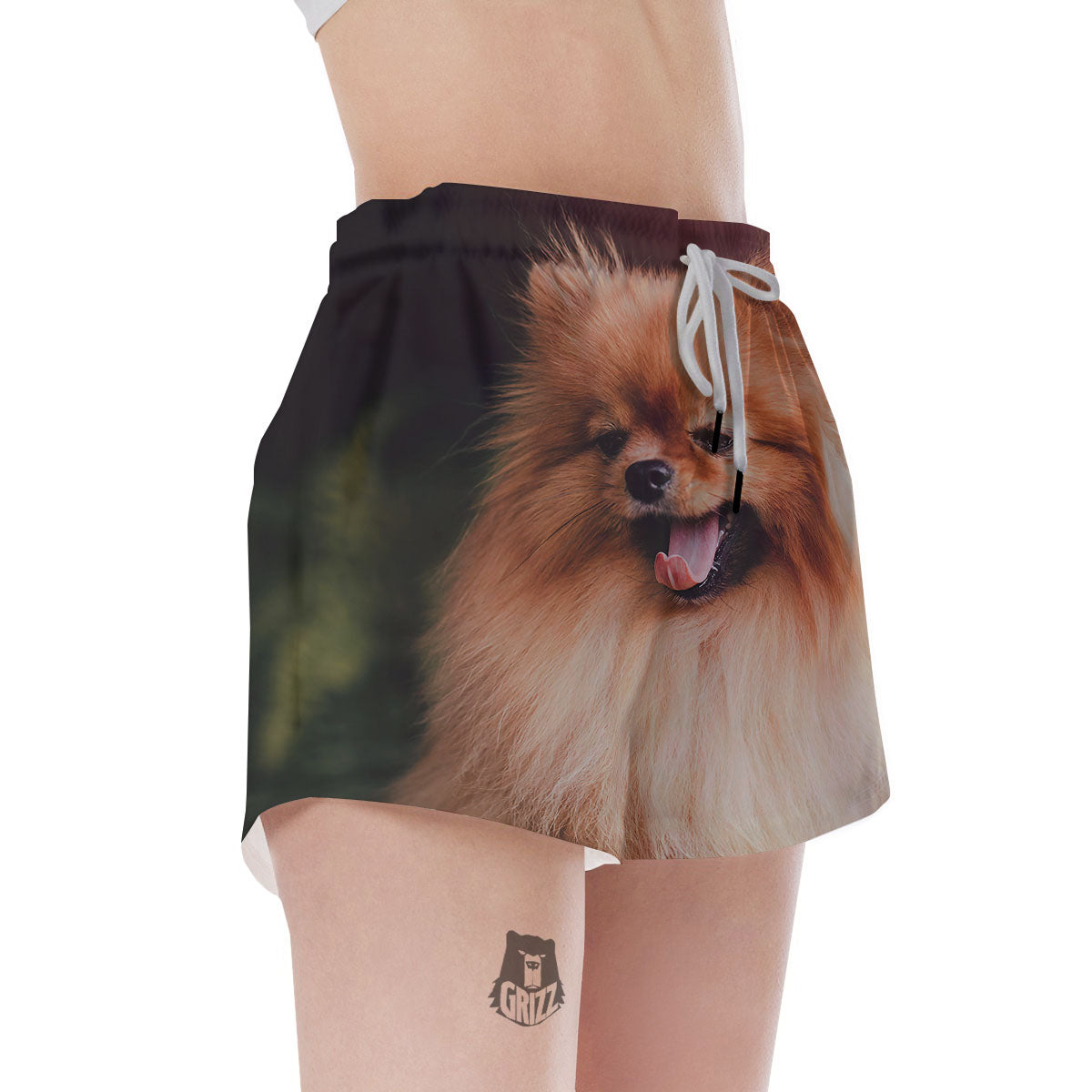 Portrait Vintage Pomeranian Women's Shorts-grizzshop