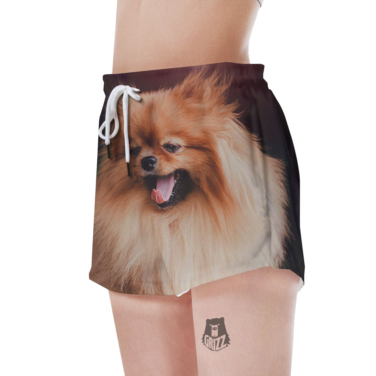 Portrait Vintage Pomeranian Women's Shorts-grizzshop