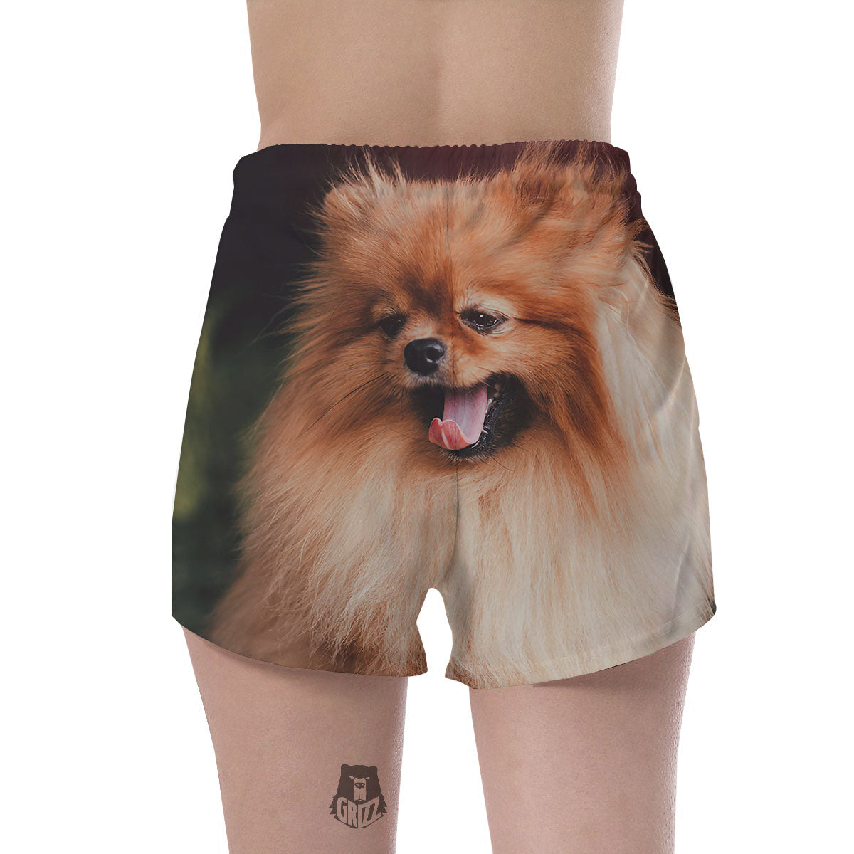 Portrait Vintage Pomeranian Women's Shorts-grizzshop