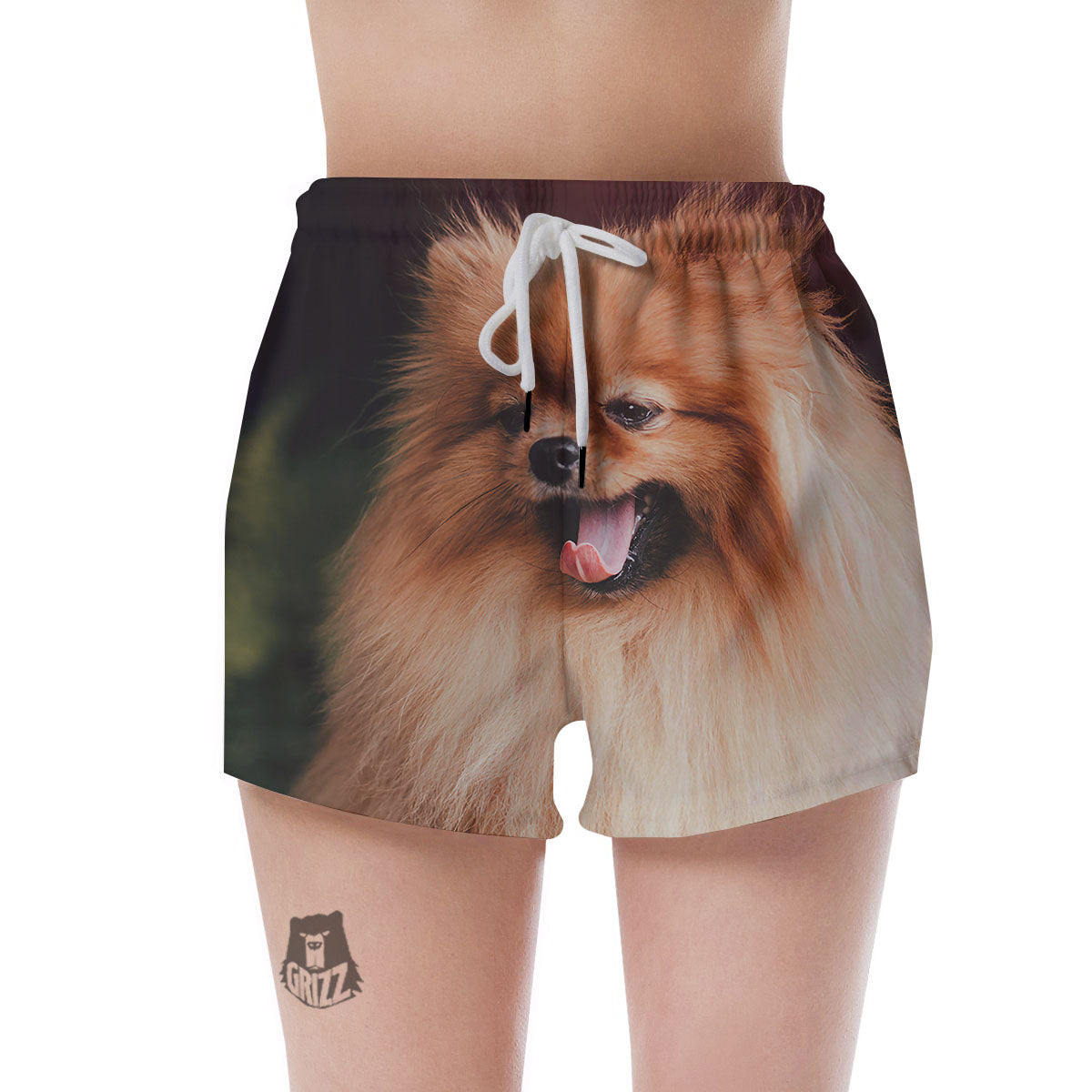 Portrait Vintage Pomeranian Women's Shorts-grizzshop
