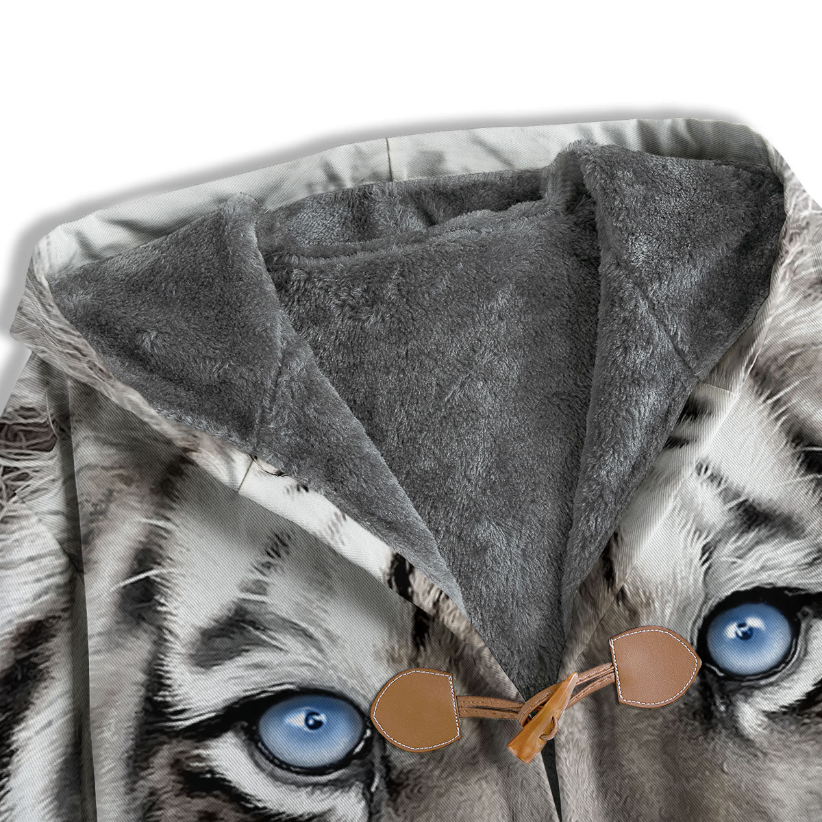 Portrait White Tiger Print Men's Windbreaker Jacket-grizzshop