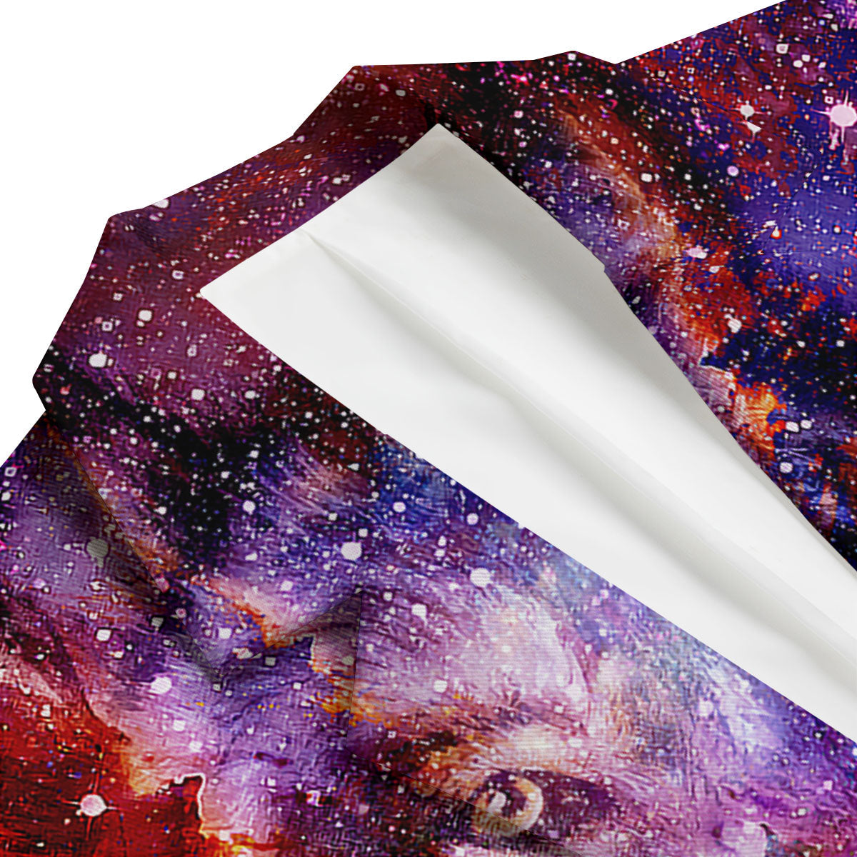 Portrait Wolf Galaxy Print Men's Blazer-grizzshop