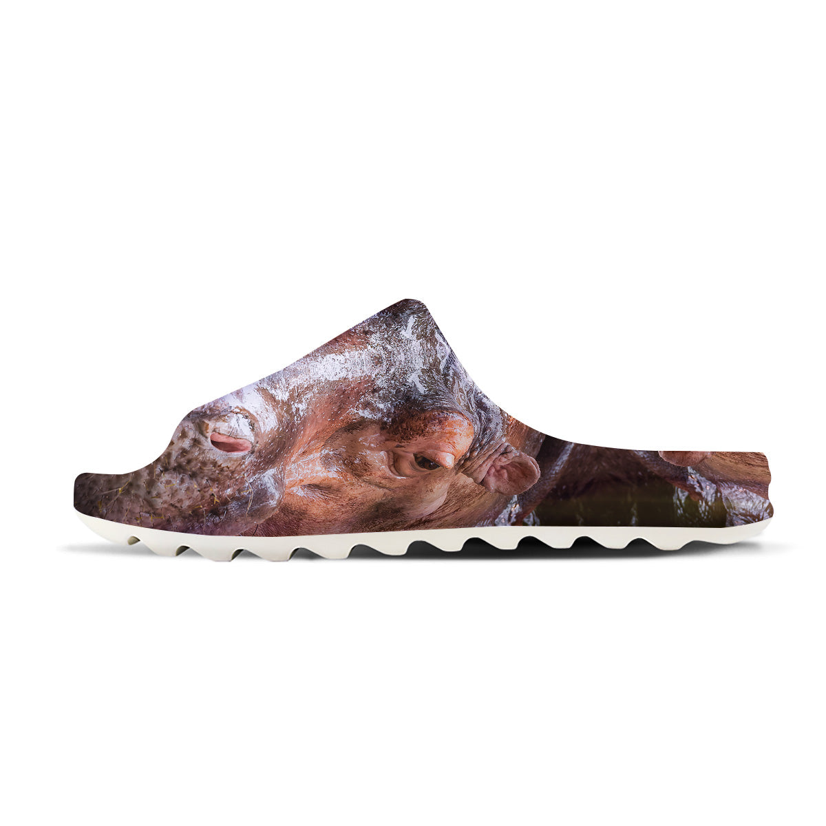 Portrait Hippo Print Sandals-grizzshop