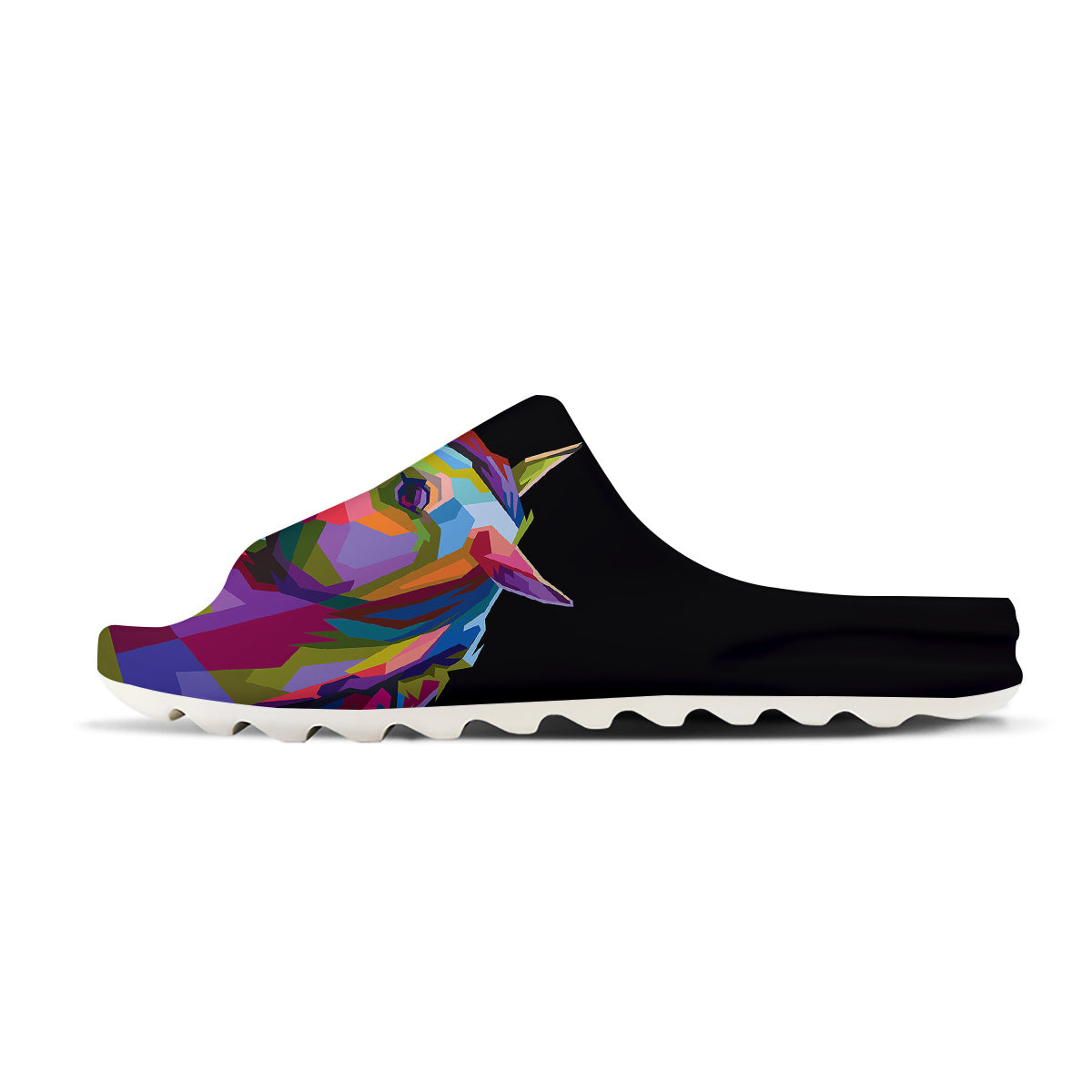Portrait Horse Colorful Print Sandals-grizzshop