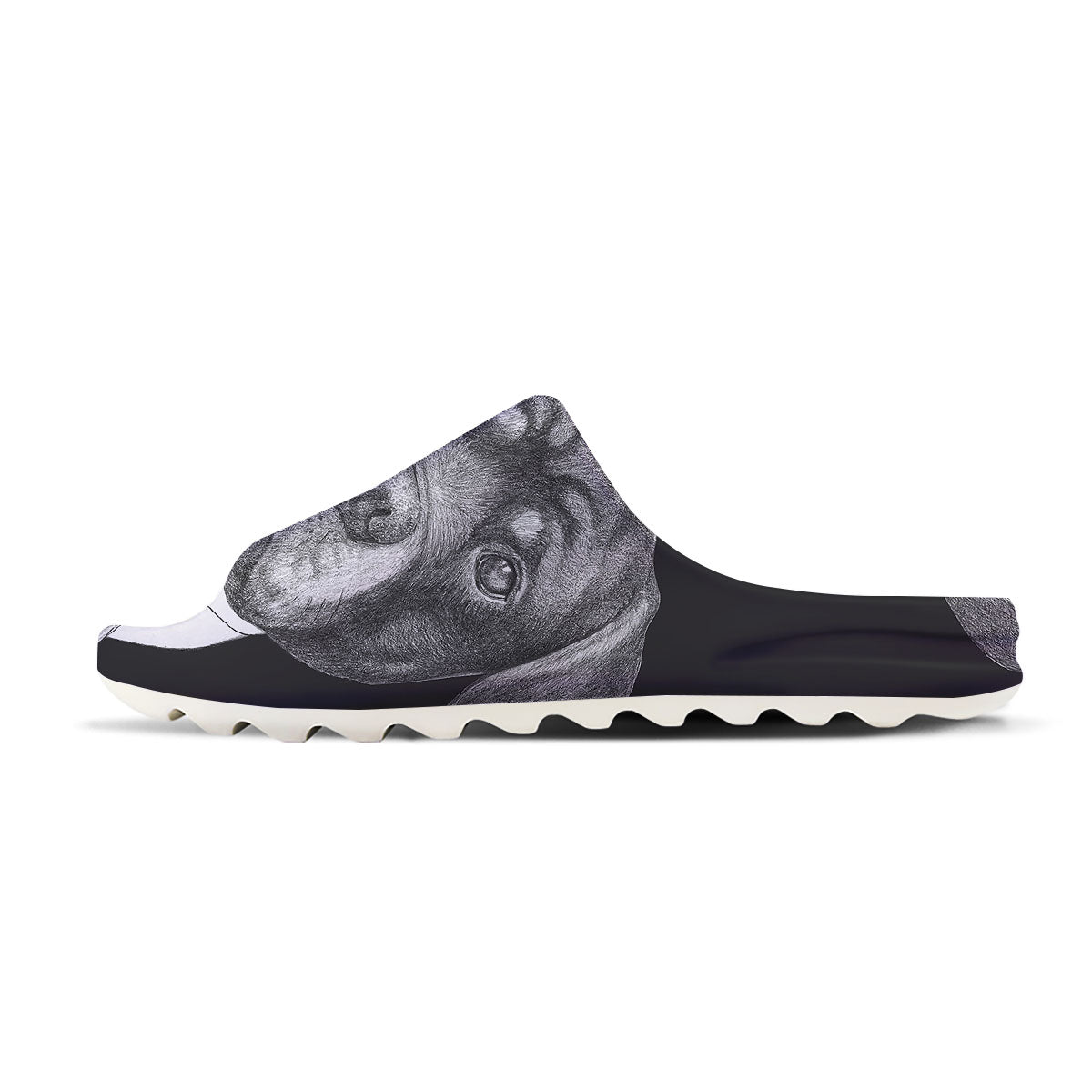 Portrait Rottweiler Vintage Print Sandals-grizzshop