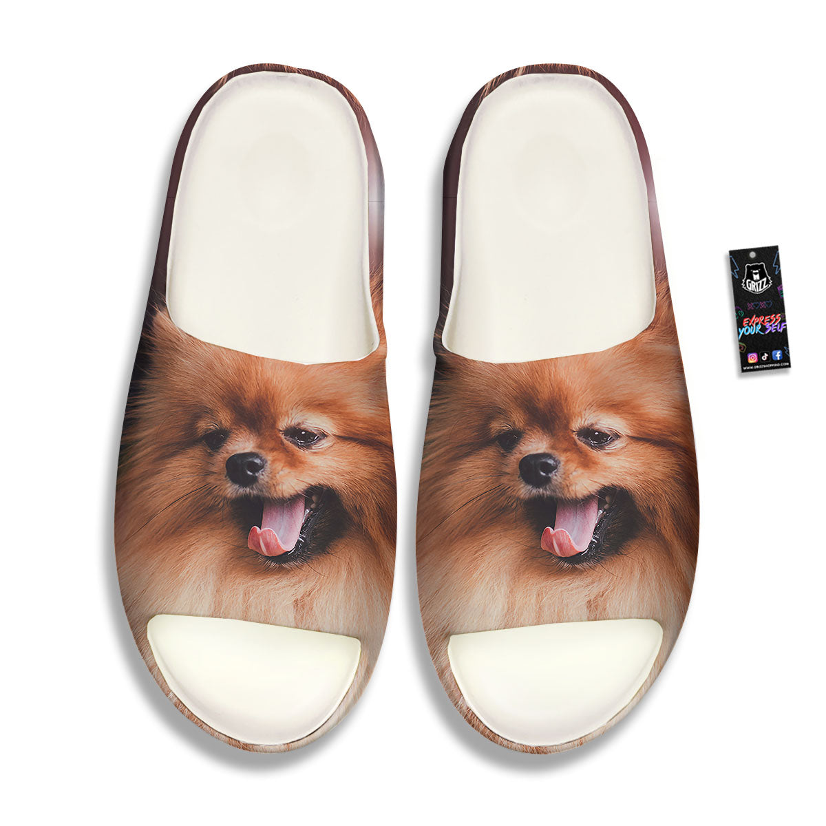 Portrait Vintage Pomeranian Sandals-grizzshop