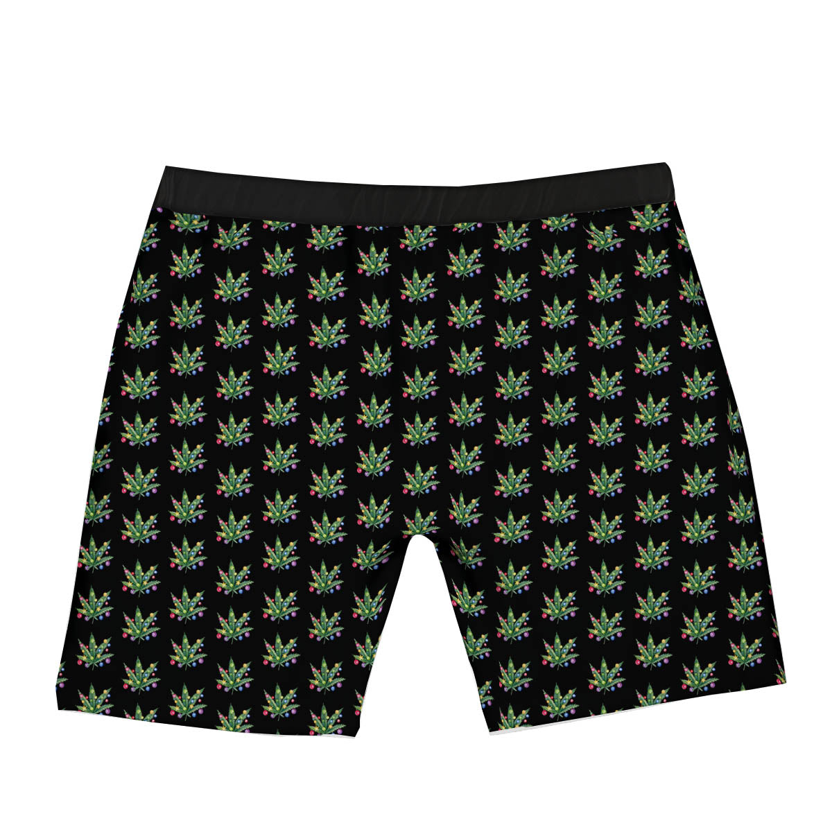 Pot Leaf Christmas Print Pattern Boxer Briefs-grizzshop
