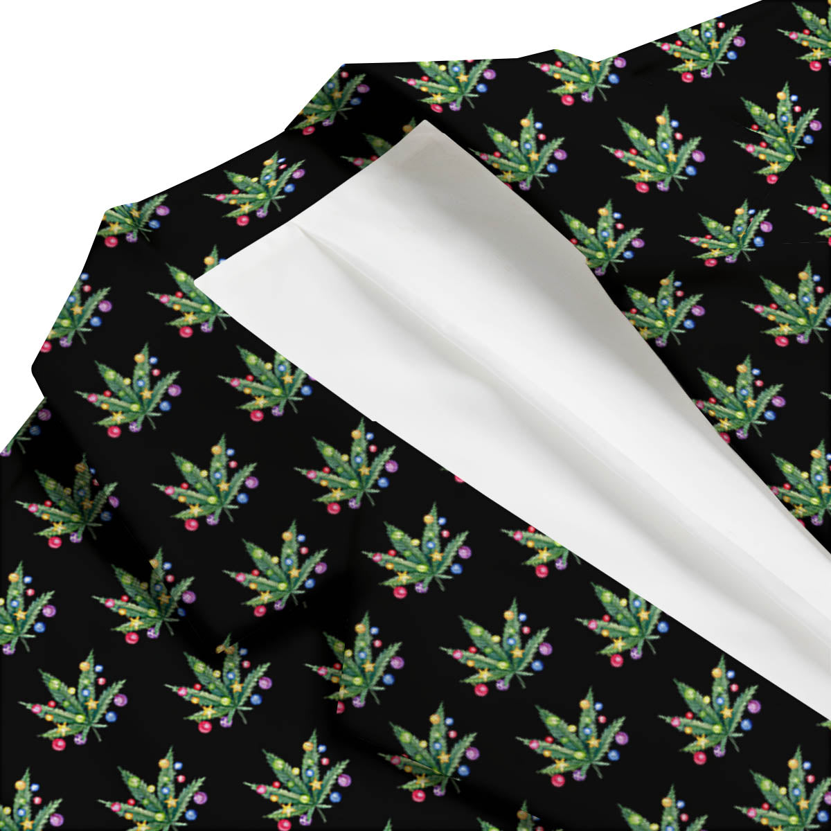 Pot Leaf Christmas Print Pattern Men's Blazer-grizzshop