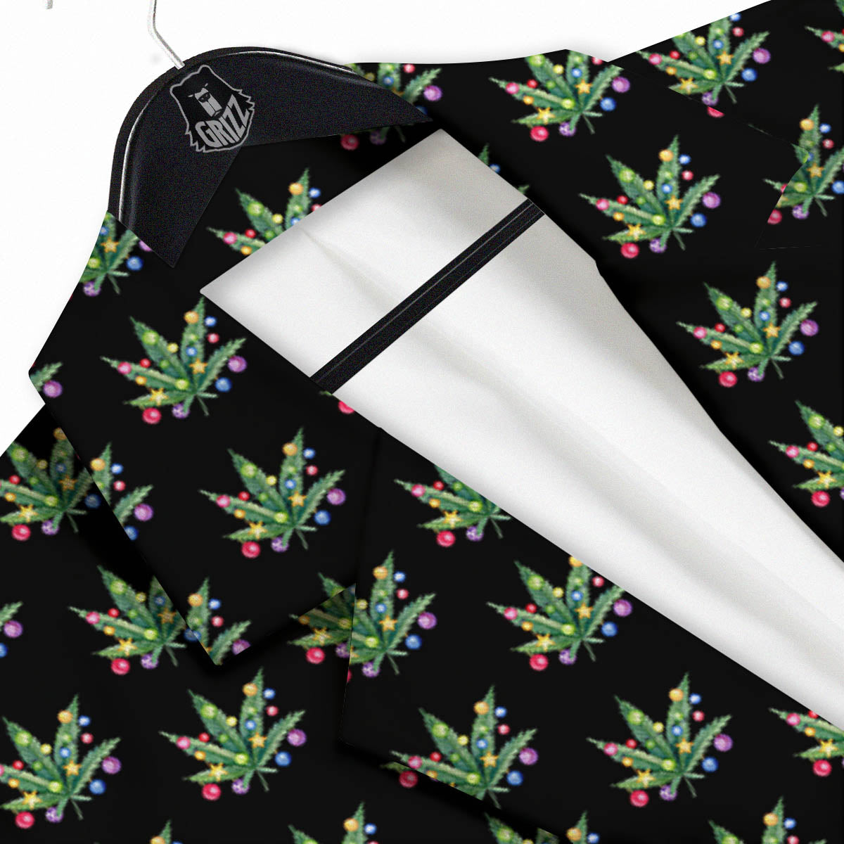 Pot Leaf Christmas Print Pattern Men's Sport Coat-grizzshop