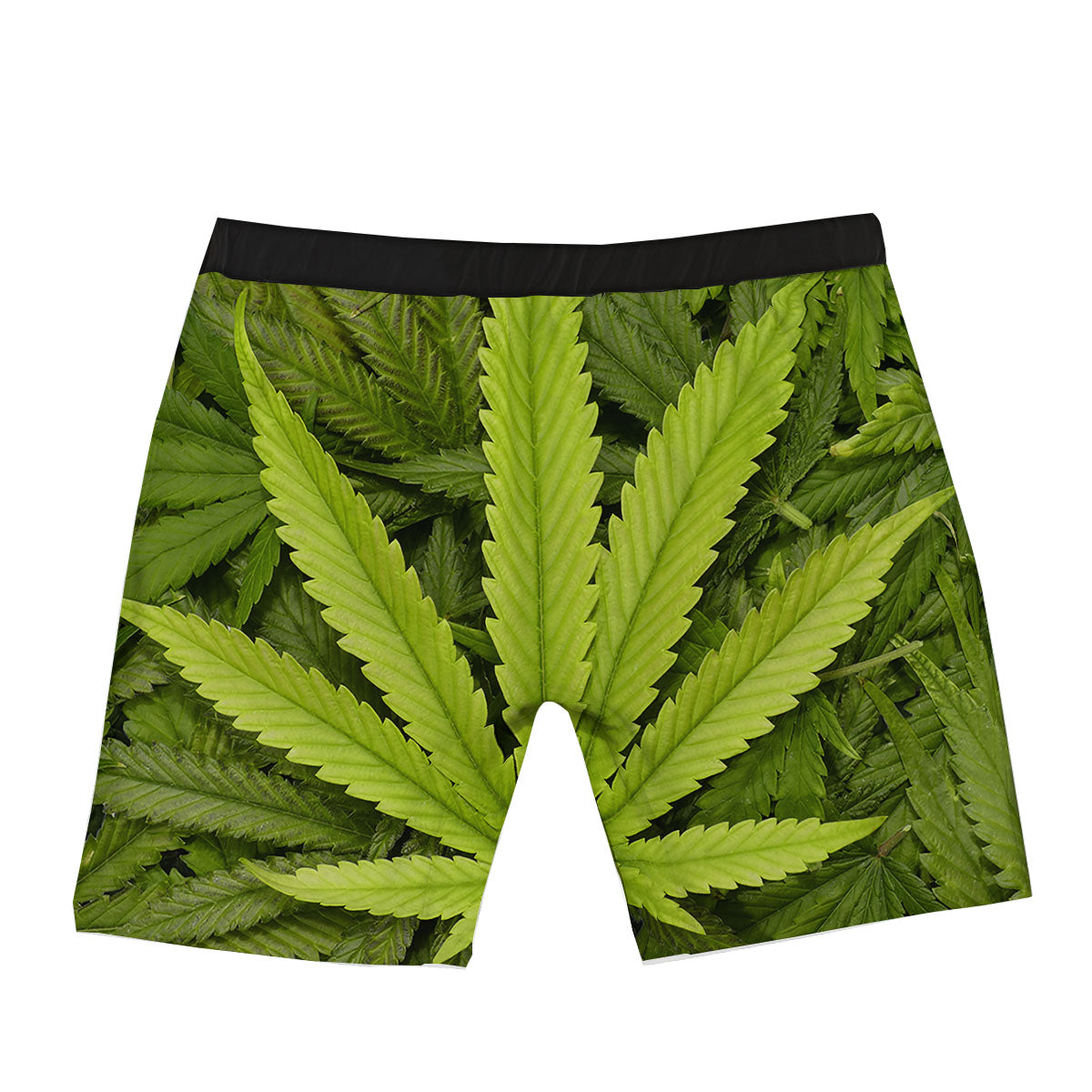 Pot Leaf Green Print Boxer Briefs-grizzshop