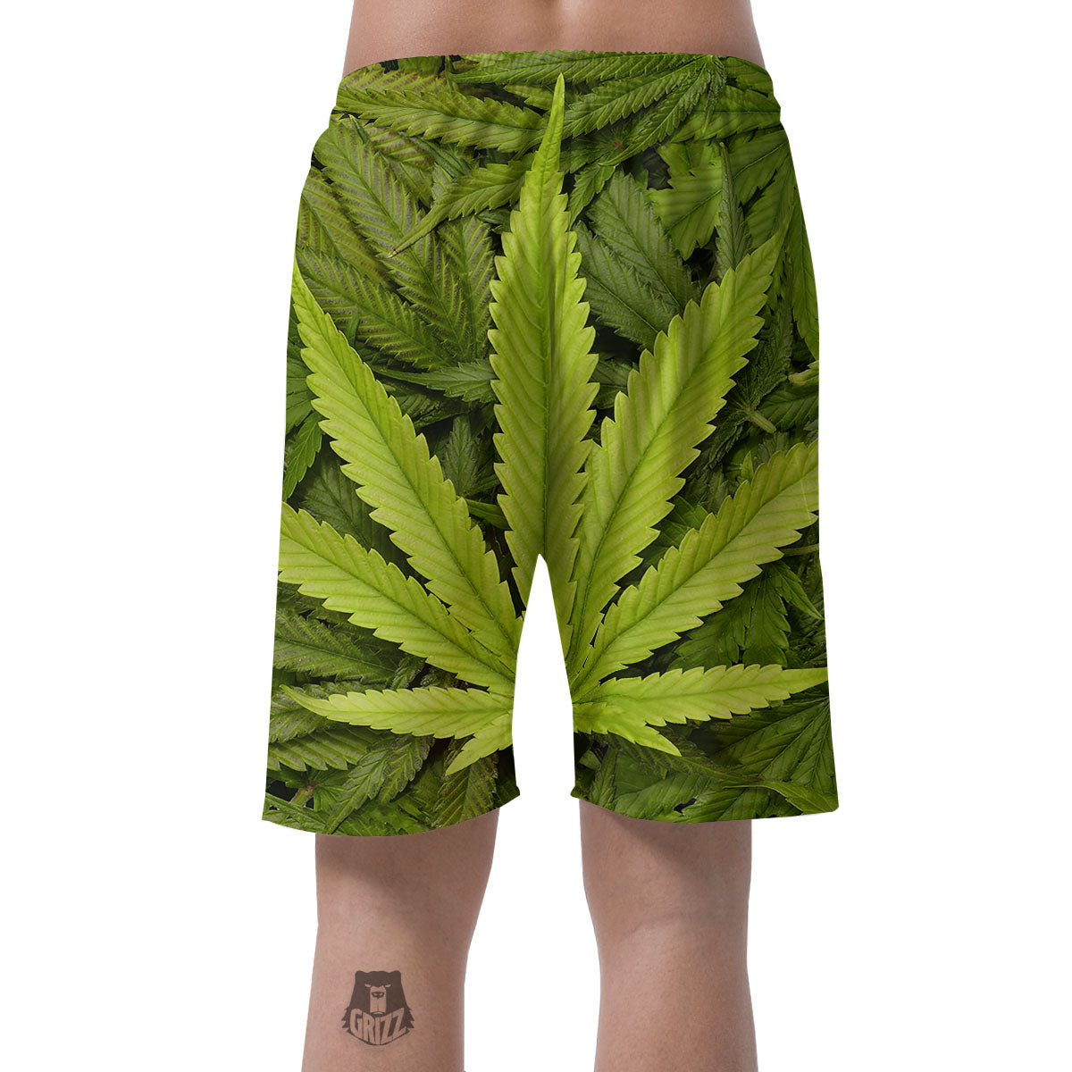 Pot Leaf Green Print Men's Shorts-grizzshop