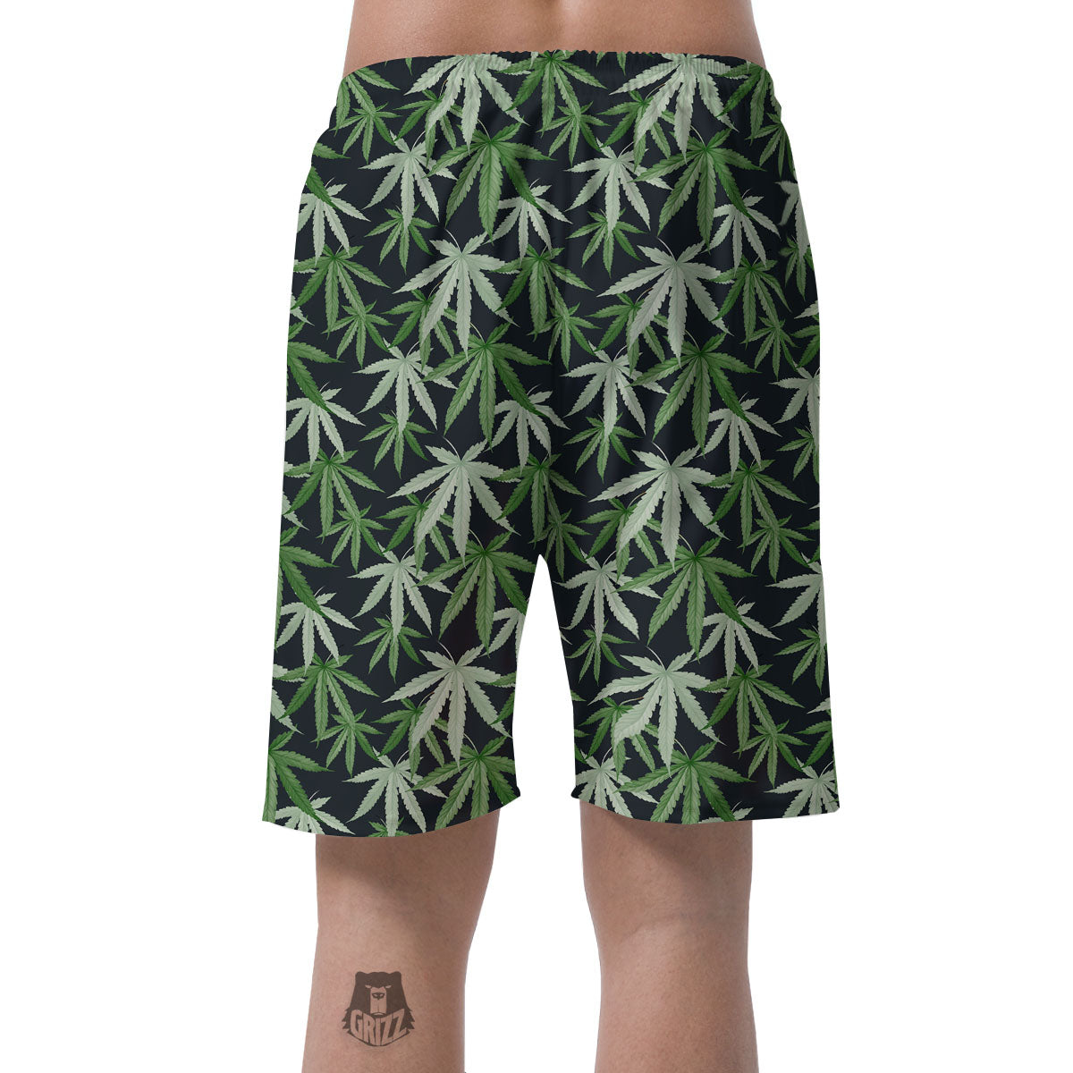 Pot Leaf Green Print Pattern Men's Shorts-grizzshop