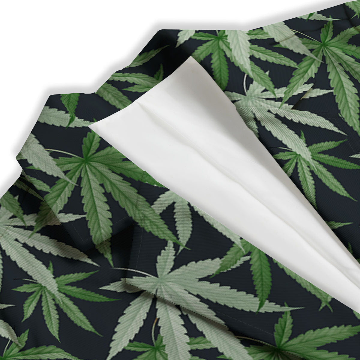 Pot Leaf Green Print Pattern Women's Blazer-grizzshop