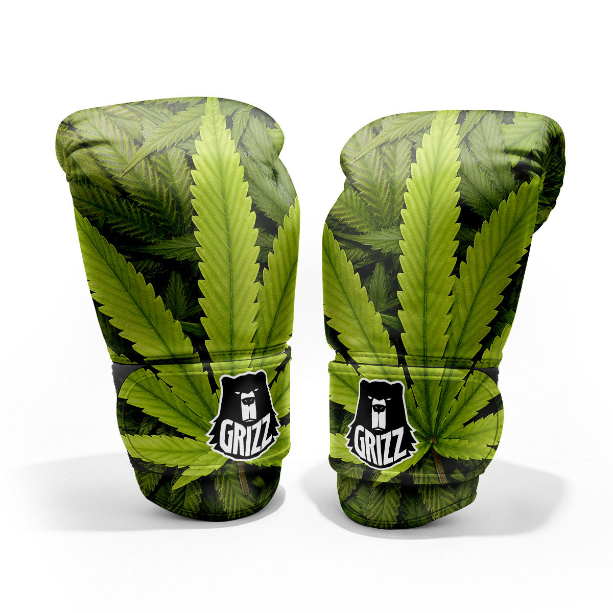 Pot Leaf Green Print Pro Boxing Glove