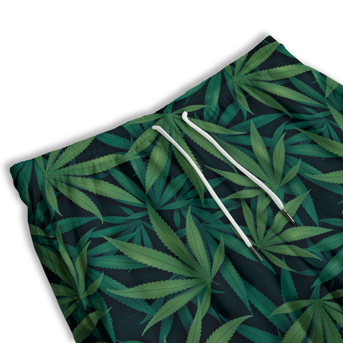 Pot Leaf Print Pattern Men's Athletic Shorts