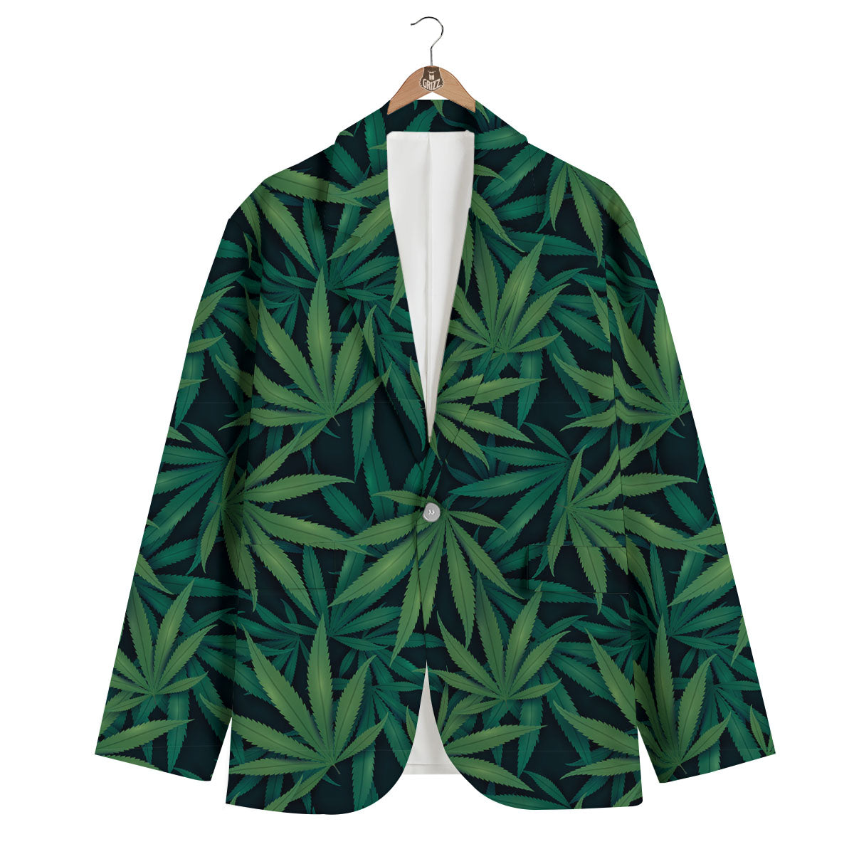 Pot Leaf Print Pattern Men's Blazer-grizzshop