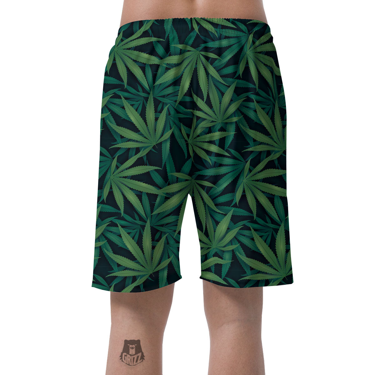 Pot Leaf Print Pattern Men's Shorts-grizzshop
