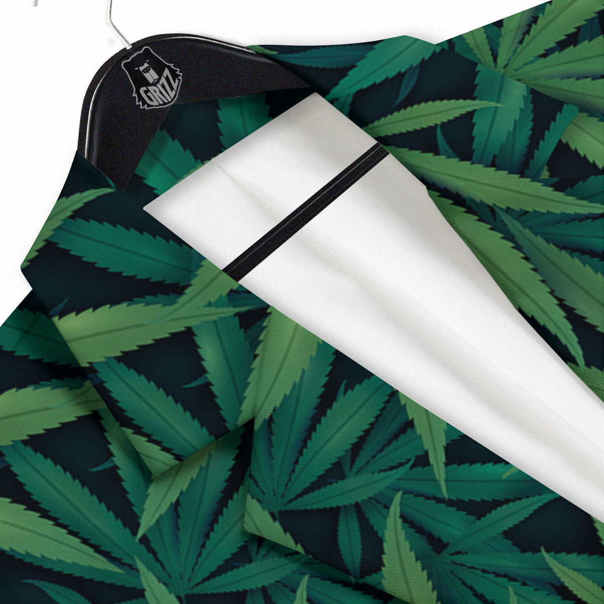 Pot Leaf Print Pattern Men's Sport Coat-grizzshop