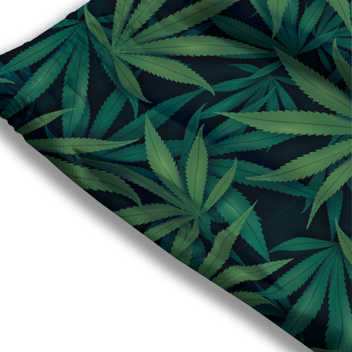 Pot Leaf Print Pattern Mesh Shorts