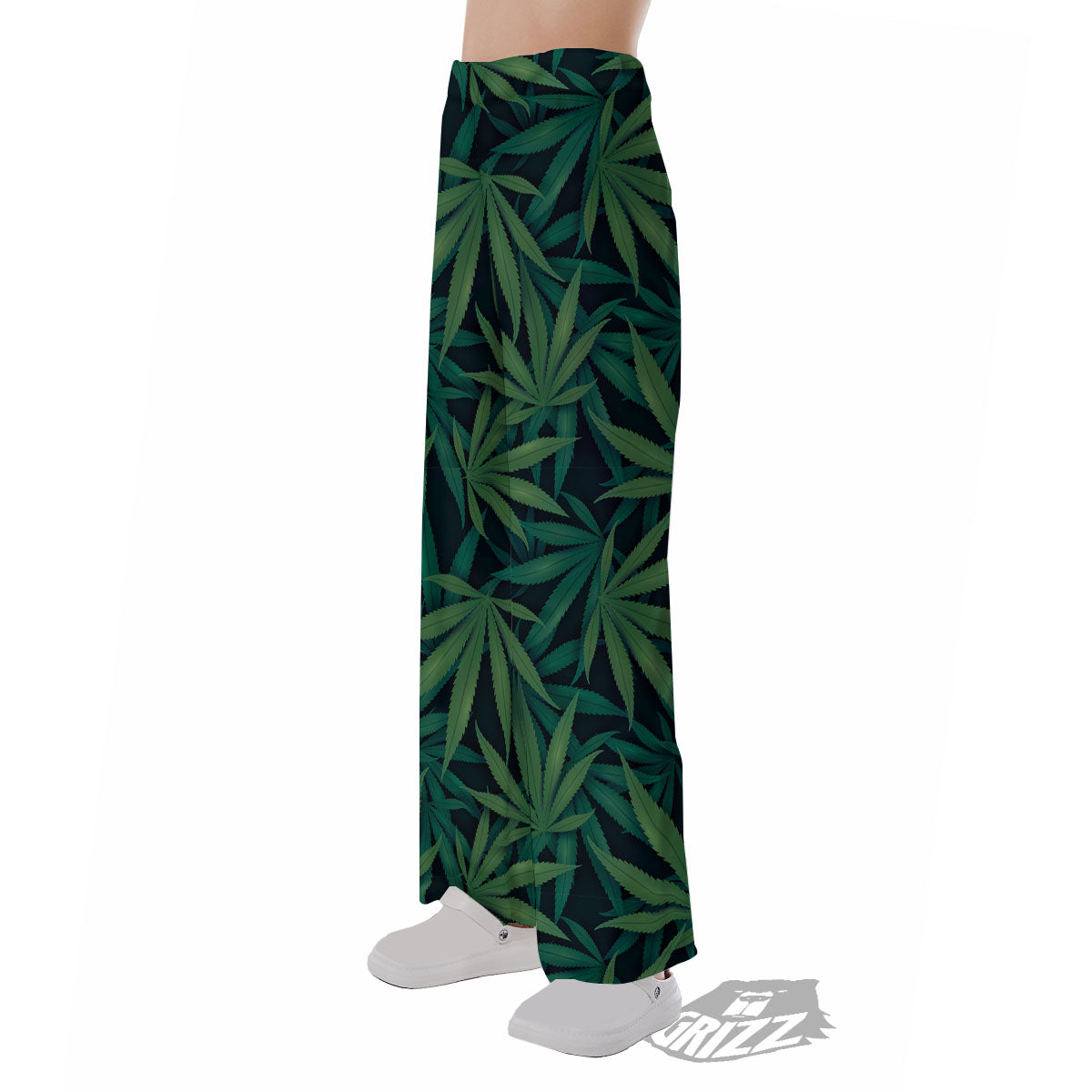 Pot Leaf Print Pattern Pajama Pants-grizzshop