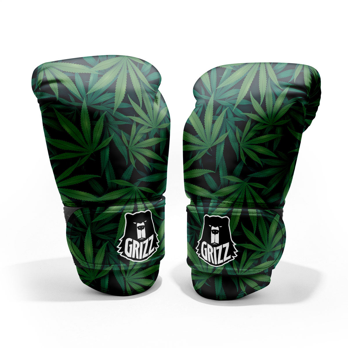 Pot Leaf Print Pattern Pro Boxing Glove