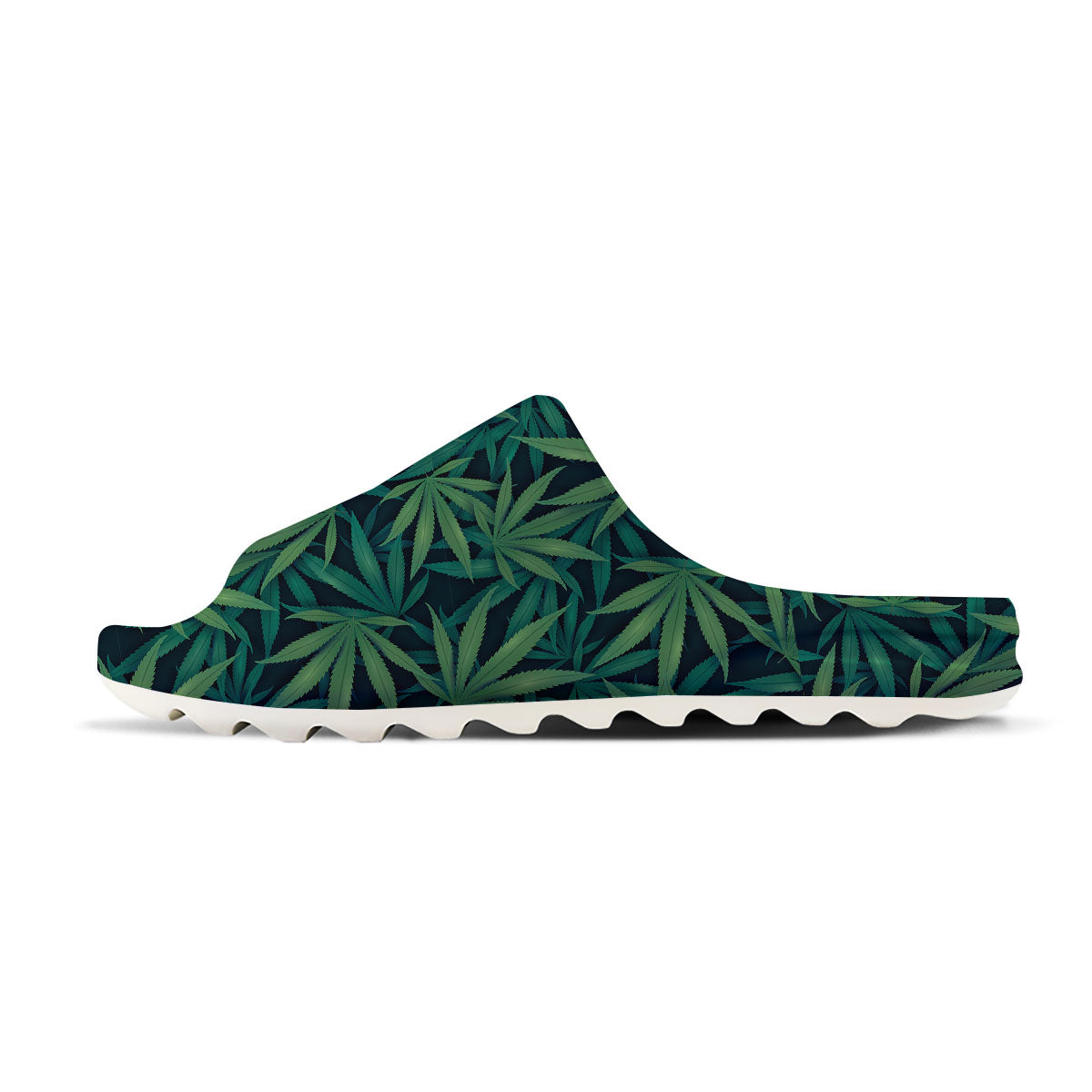 Pot Leaf Print Pattern Sandals-grizzshop