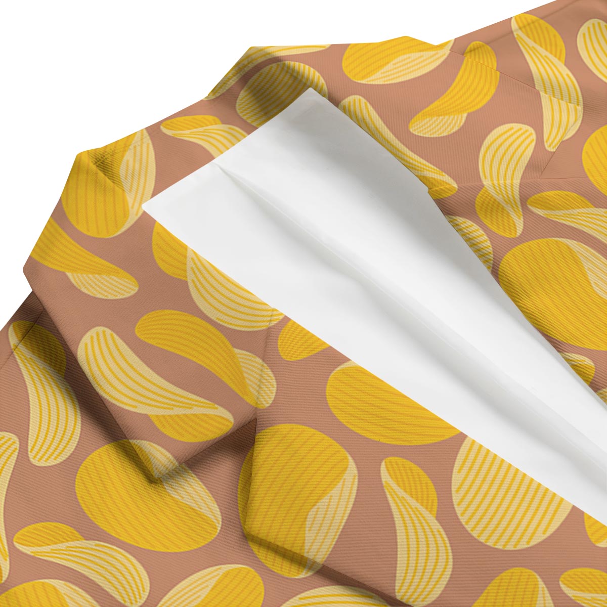 Potato Chip Pattern Print Men's Blazer-grizzshop