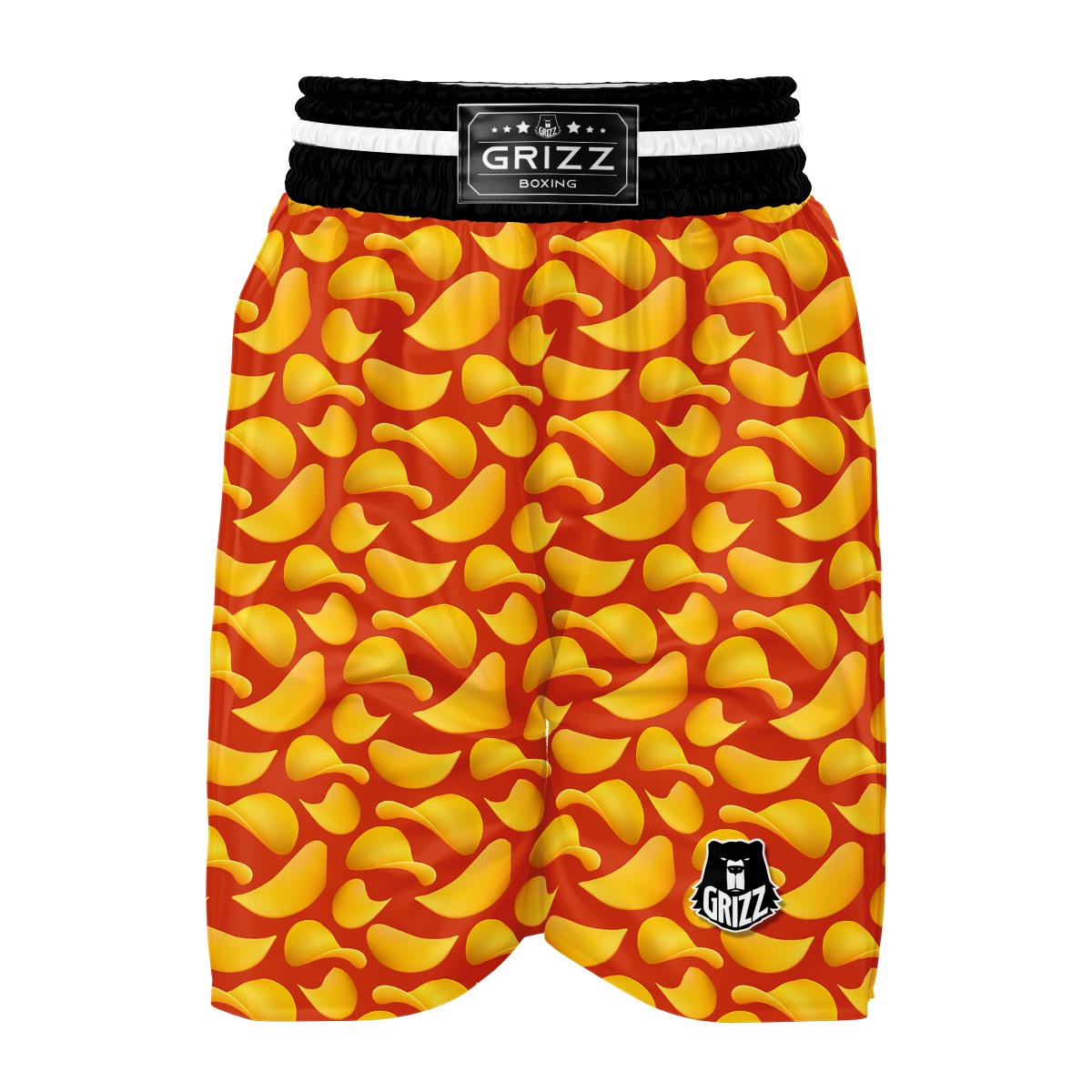 Potato Chip Print Pattern Boxing Shorts-grizzshop
