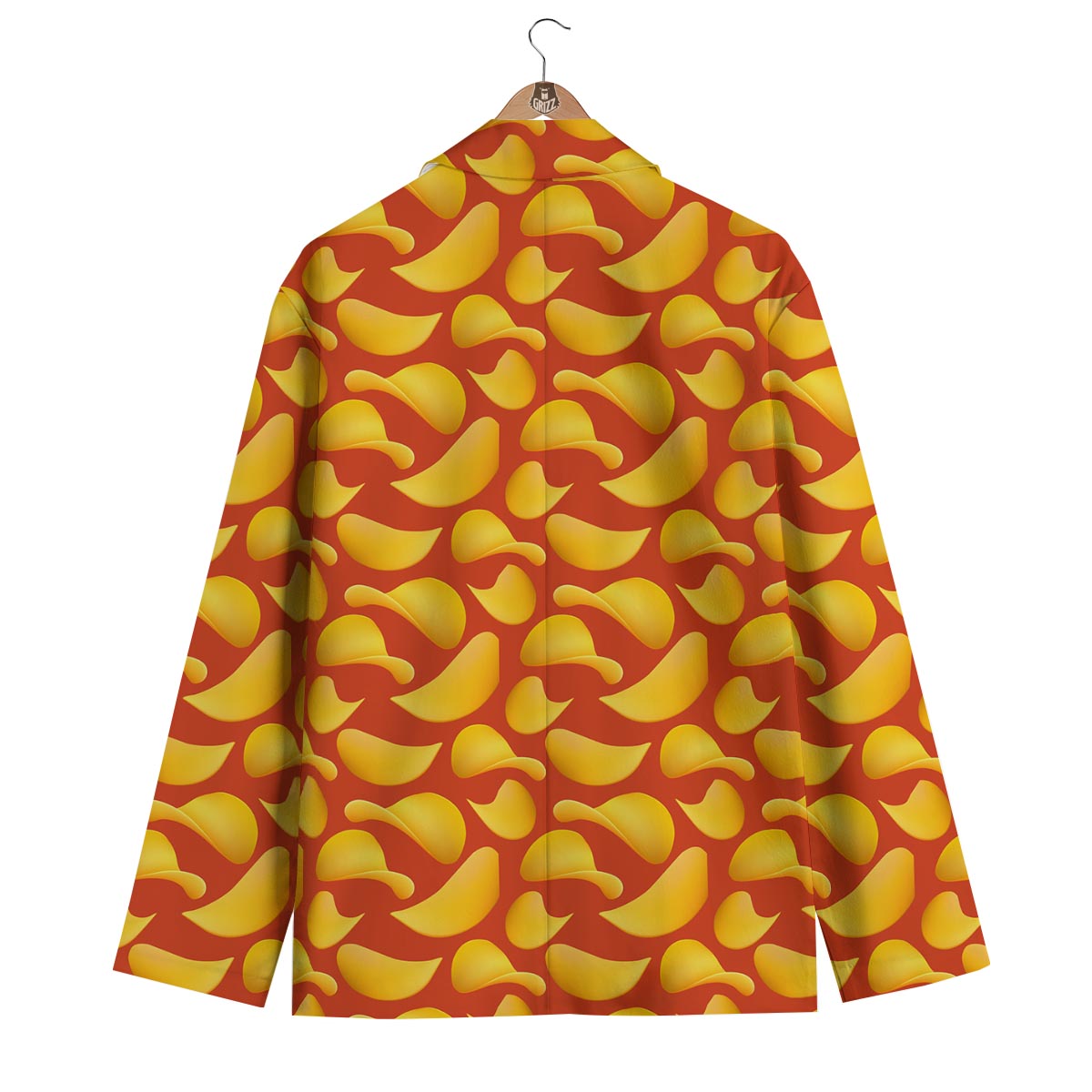 Potato Chip Print Pattern Men's Blazer-grizzshop