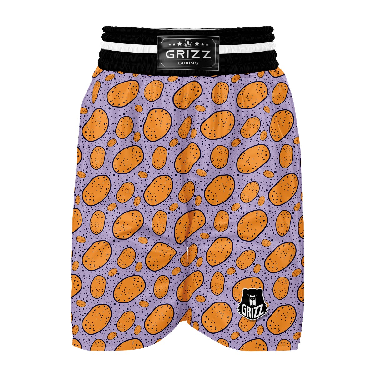 Potato Print Pattern Boxing Shorts-grizzshop