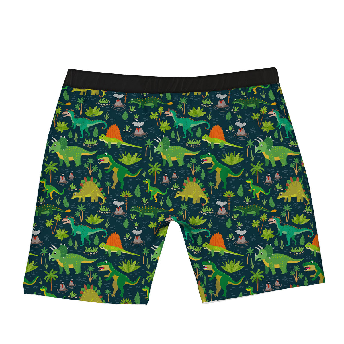 Prehistoric Plants And Dinosaur Print Boxer Briefs-grizzshop