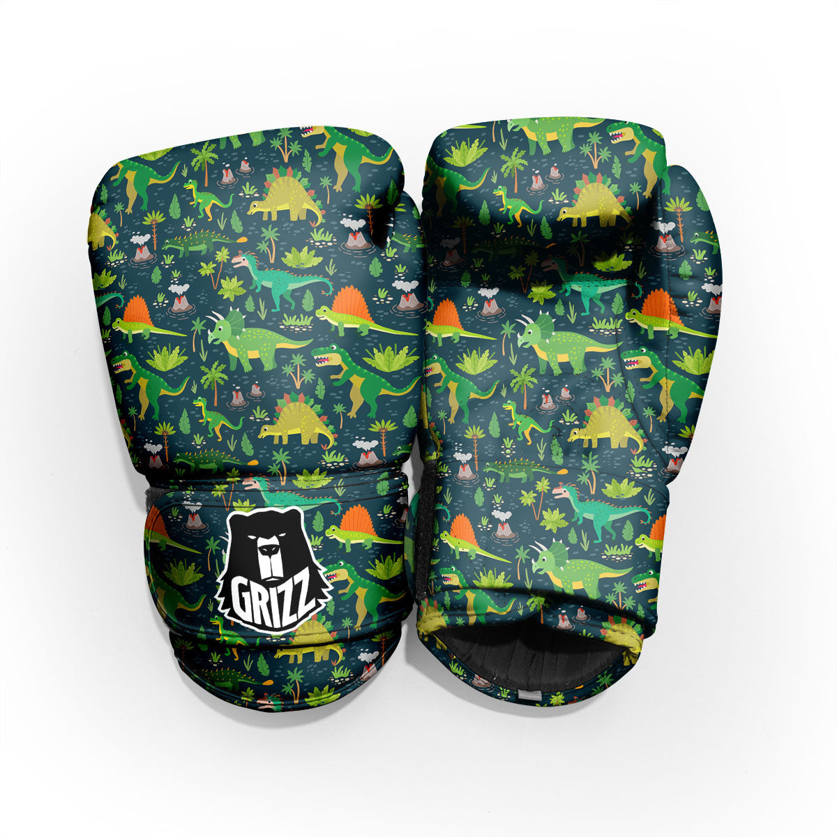 Prehistoric Plants And Dinosaur Print Pro Boxing Glove