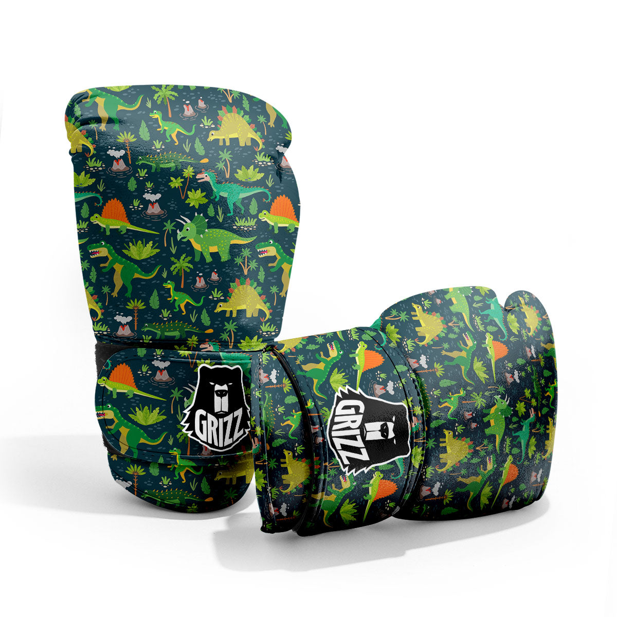 Prehistoric Plants And Dinosaur Print Pro Boxing Glove