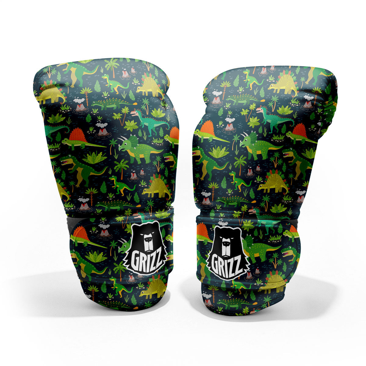 Prehistoric Plants And Dinosaur Print Pro Boxing Glove