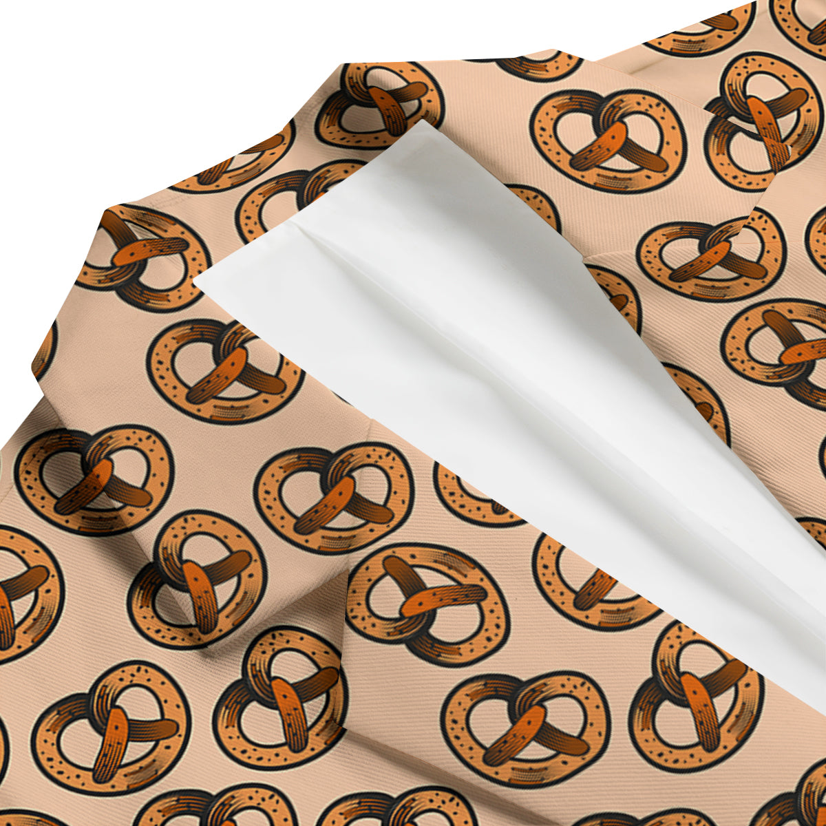 Pretzel Print Pattern Men's Blazer-grizzshop