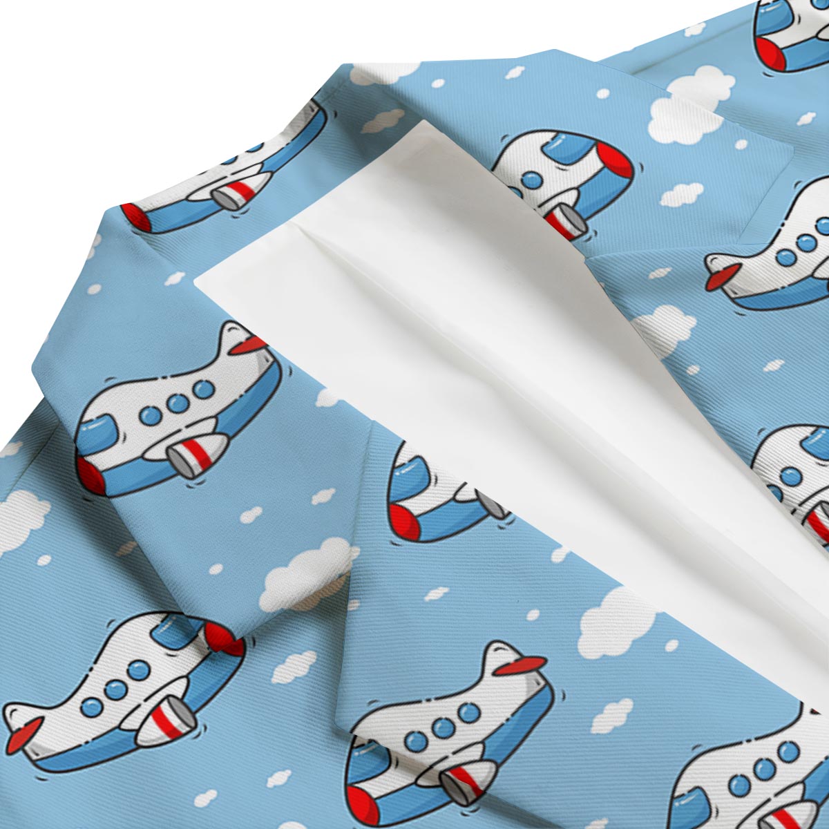 Print Airplane Pattern Men's Blazer-grizzshop
