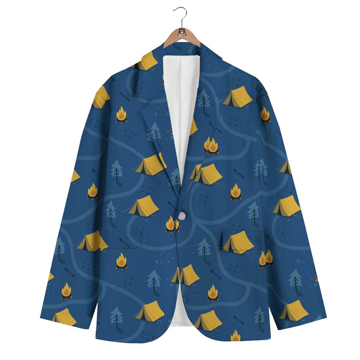 Print Camper Pattern Men's Blazer-grizzshop