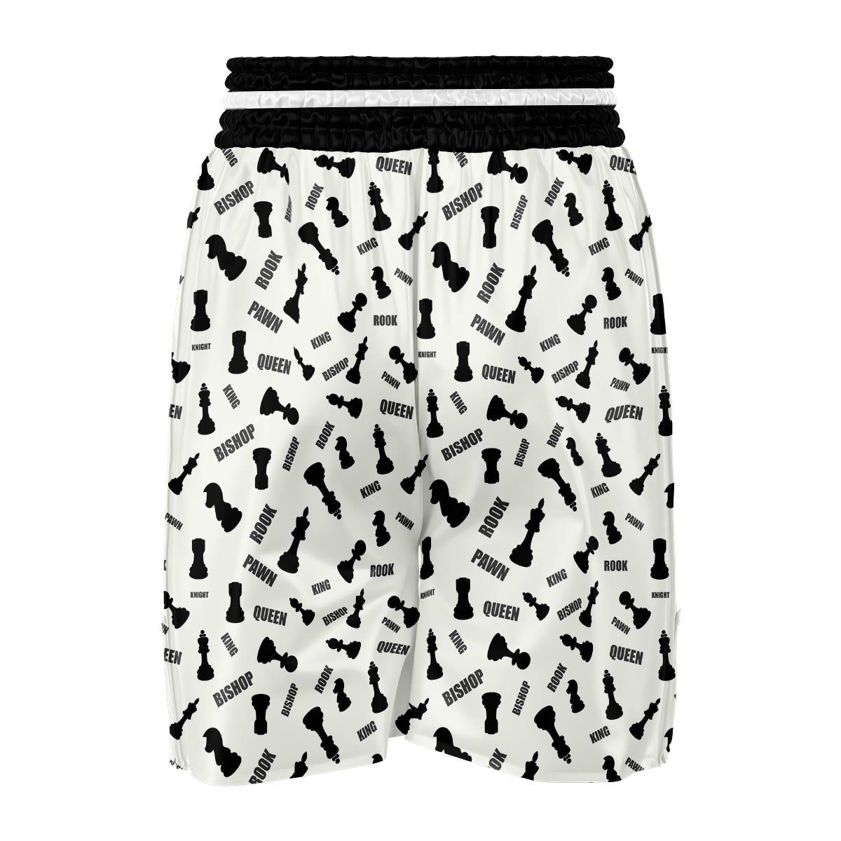 Print Pattern Chess Boxing Shorts-grizzshop