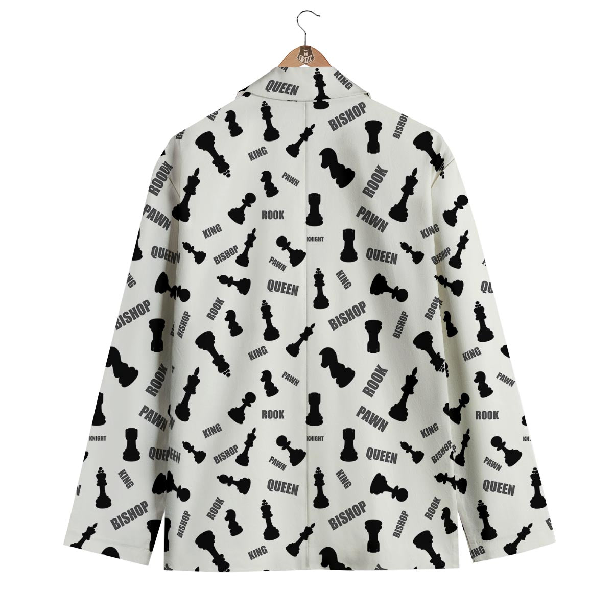 Print Pattern Chess Men's Blazer-grizzshop