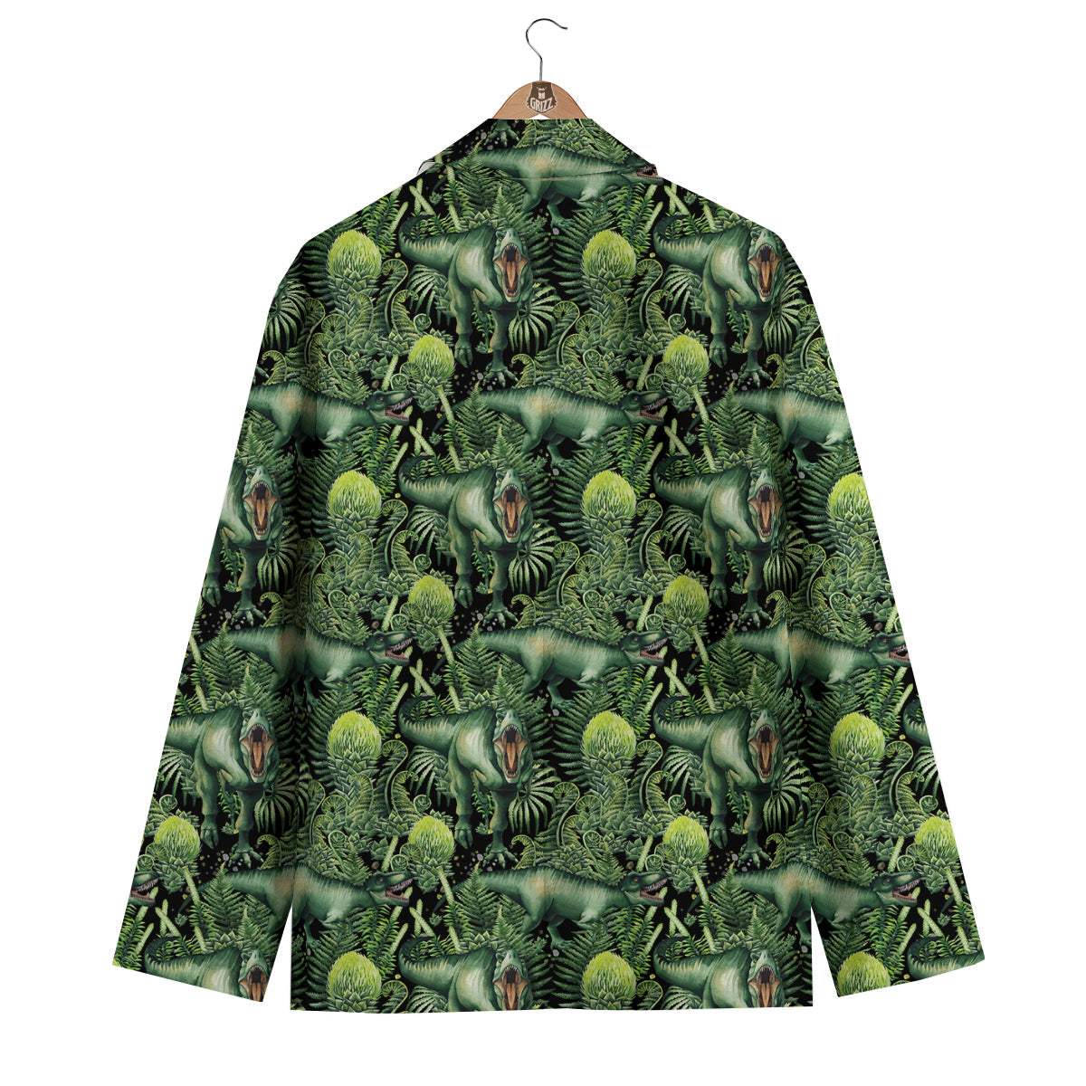 Print Pattern Dinosaur T rex Men's Blazer-grizzshop