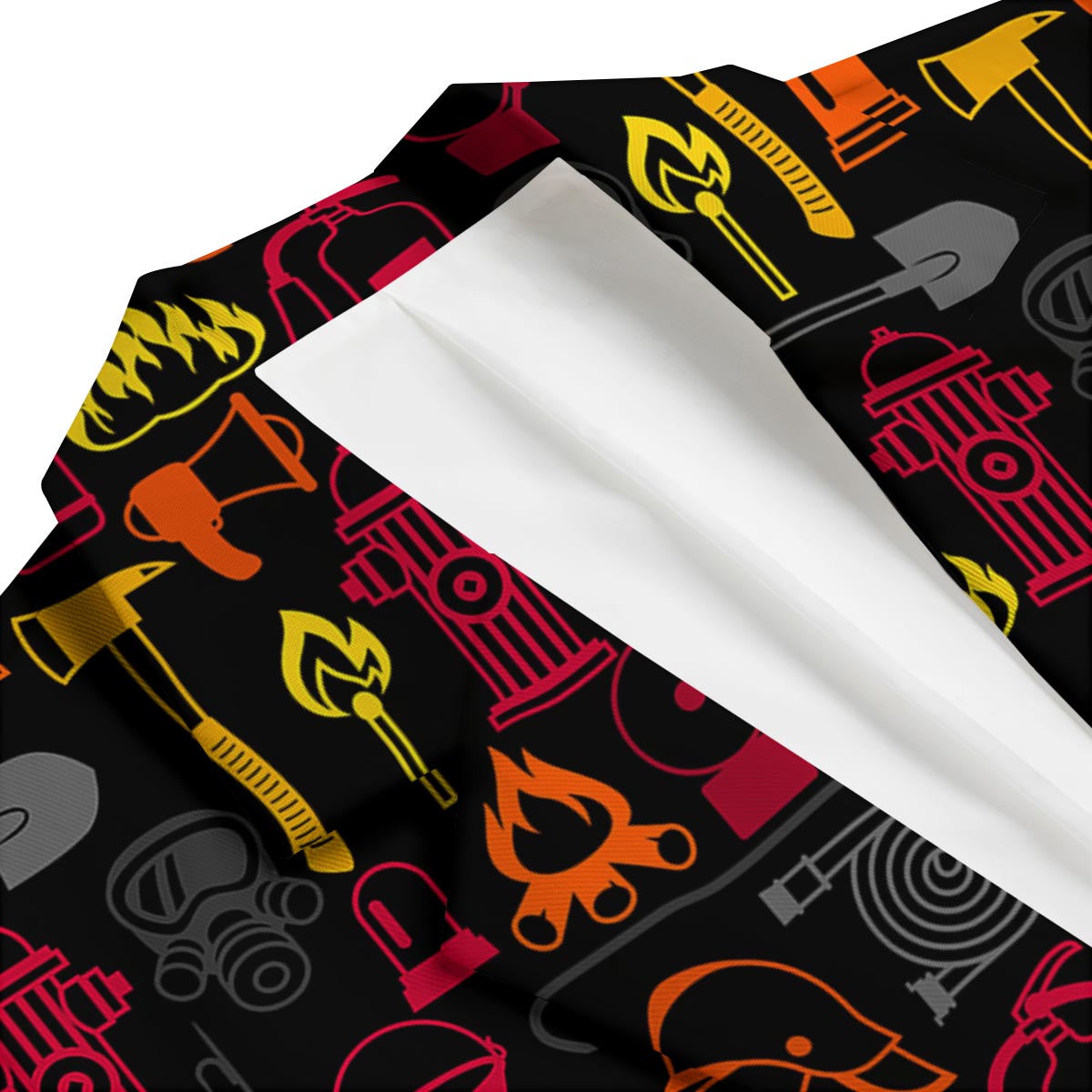 Print Pattern Firefighter Men's Blazer-grizzshop