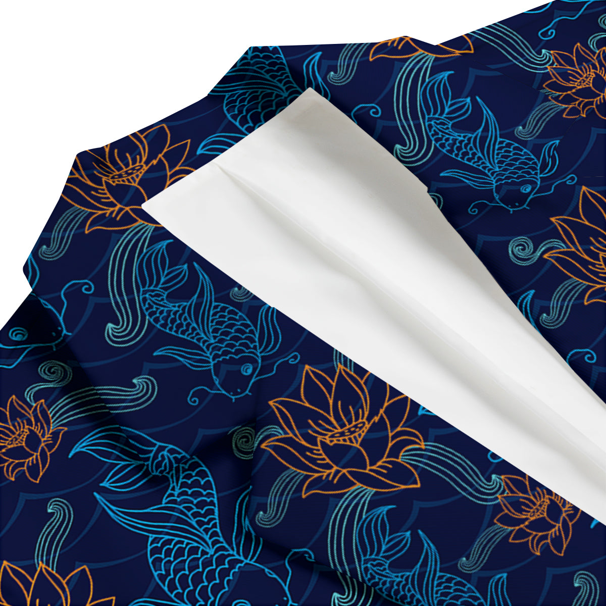 Print Pattern Koi Fish Men's Blazer-grizzshop