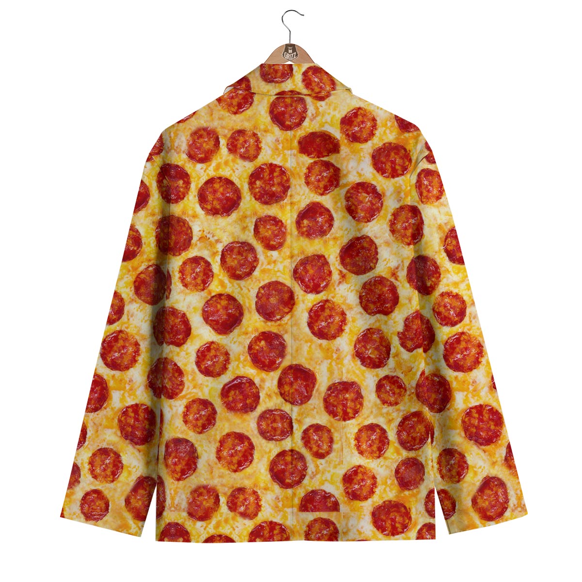 Print Pattern Pizza Men's Blazer-grizzshop