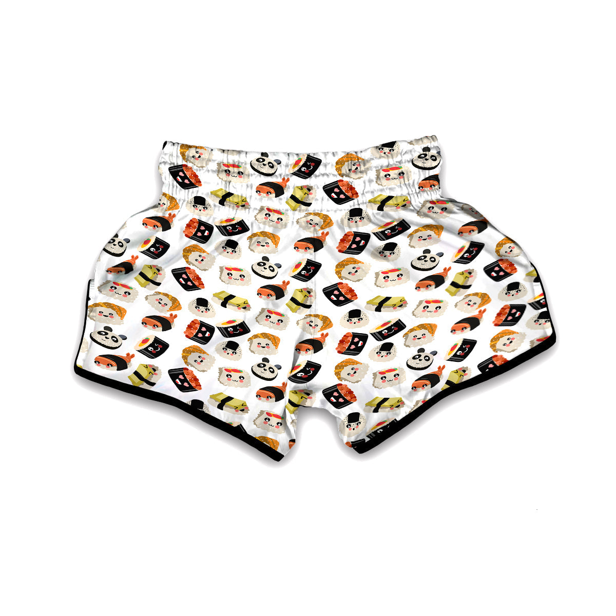 Print Pattern Sushi Muay Thai Boxing Shorts-grizzshop