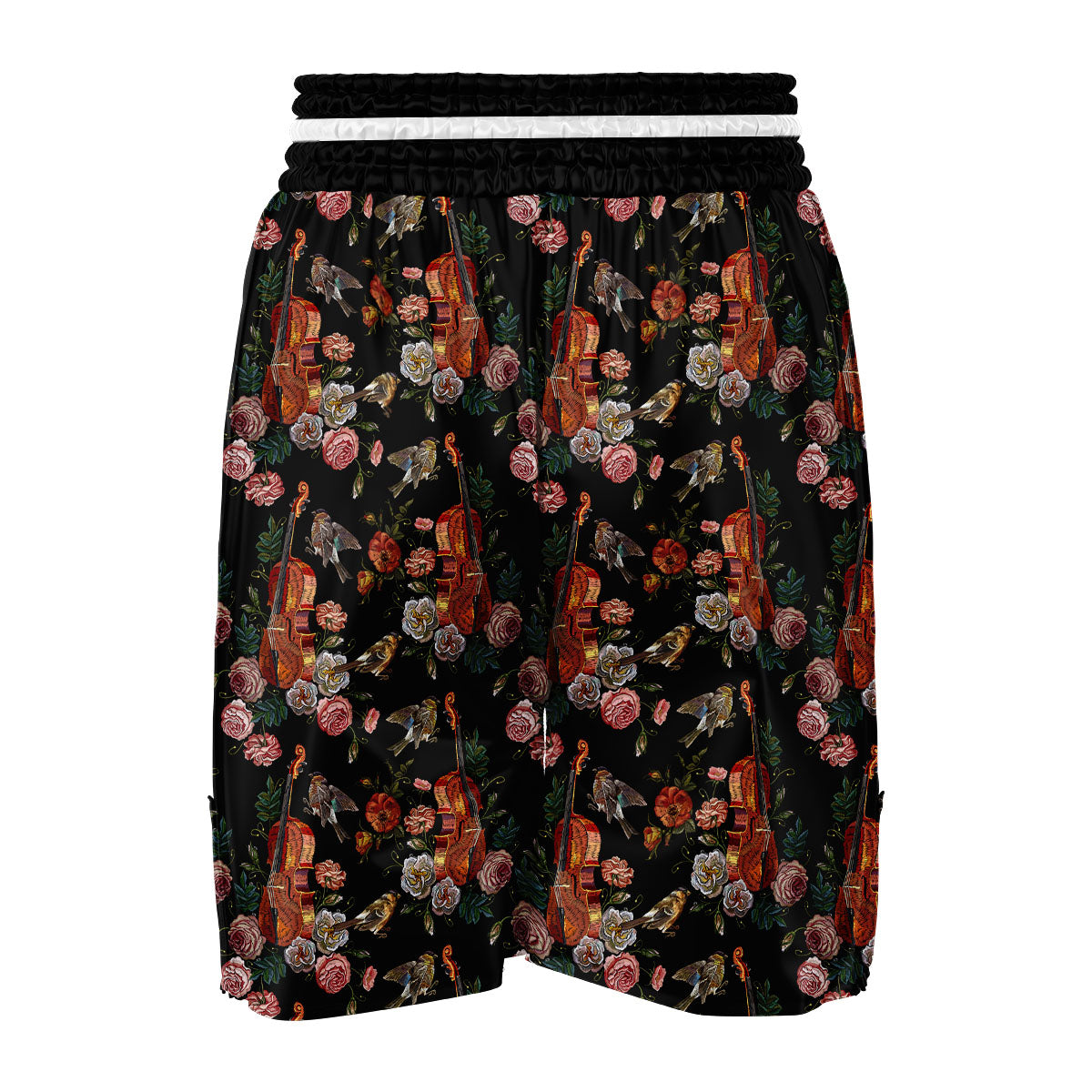 Print Pattern Violin Boxing Shorts-grizzshop