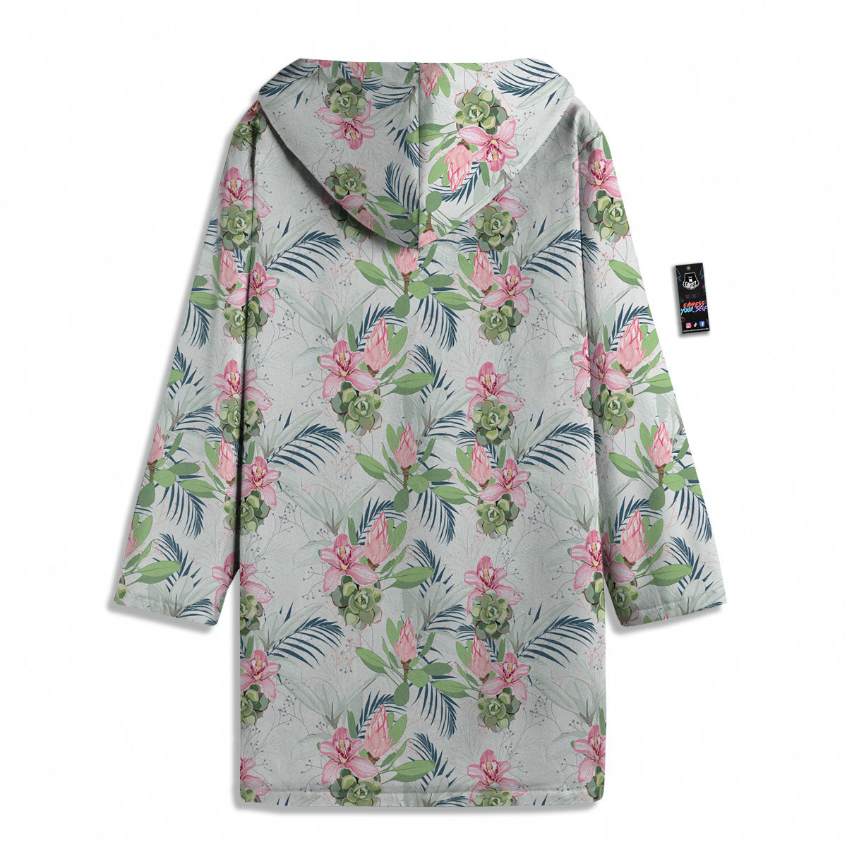 Protea Pink Print Pattern Men's Windbreaker Jacket-grizzshop
