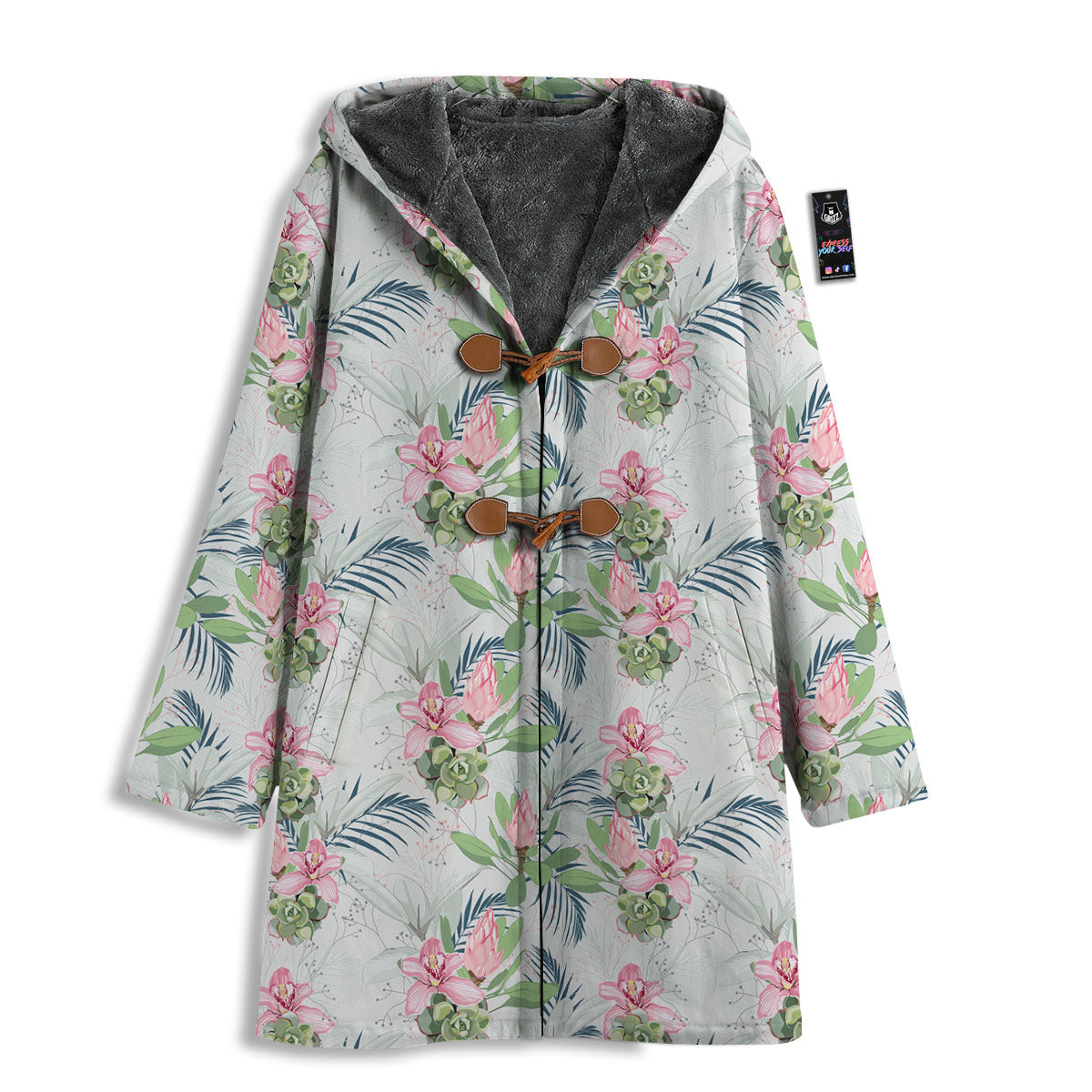 Protea Pink Print Pattern Men's Windbreaker Jacket-grizzshop