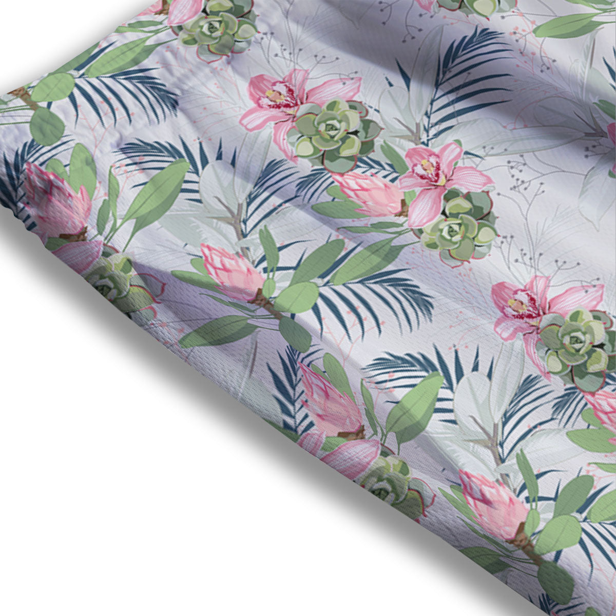 Protea Pink Print Pattern Mesh Shorts-grizzshop