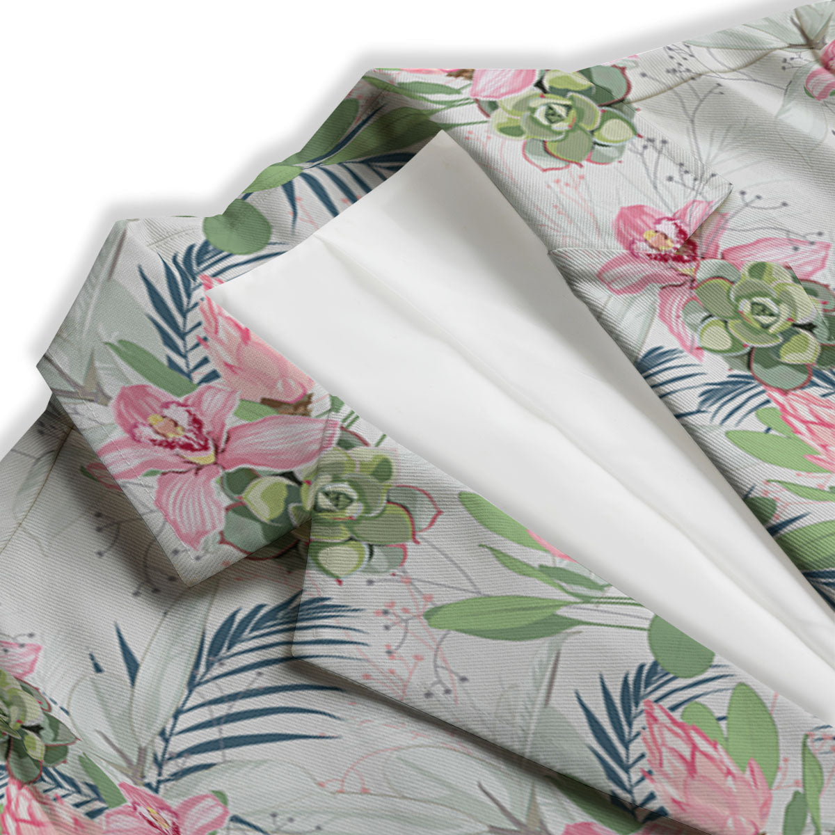 Protea Pink Print Pattern Women's Blazer-grizzshop